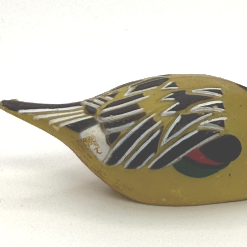 Unbranded Duck Figurine Small Yellow Hand Painted Vintage Good Folk Art Decor - Picture 5 of 13